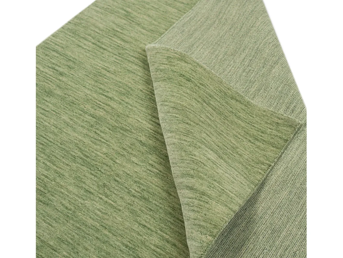Alfombra De Salón-Alfombra UNI tejida a mano 250x350 cm Holi Verde claro