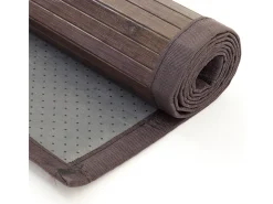 Alfombra 180x270 cm bambú marrón oscuro Marru00f3n chocolate Clearance