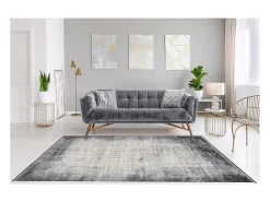 Outlet Meublorama Alfombra 290x200cm, diseño E109E color plata - Confort y elegancia para su interior. Gris