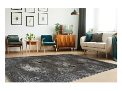 Meublorama Alfombra 170x120cm, diseño E209E color plata - Confort y elegancia para su interior. Gris