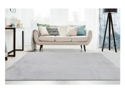 New Meublorama Alfombra 230x160cm, diseño E005N color plata - Confort y elegancia para su interior Plateado