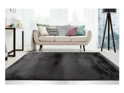 Sale Meublorama Alfombra 230x160cm, diseño E009Y color grafito - Confort y elegancia para su interior. Gris antracita