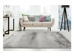 Meublorama Alfombra De Salón|Alfombra Infantil-Alfombra 230x160cm, diseño E009Y en color plata - Confort y elegancia para su interior. Plateado