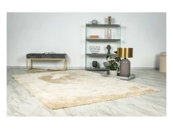 Meublorama Alfombra De Salón|Alfombra Infantil-Alfombra 230x160cm, diseño G008R color - Confort y elegancia para su interior. Beige