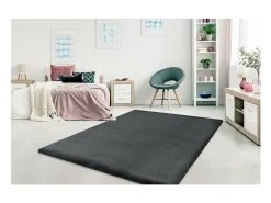 Online Meublorama Alfombra 150x80cm, diseño H008N color grafito - Confort y elegancia para su interior. Gris antracita