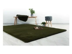 Meublorama Alfombra 170x120cm, diseño H008N color verde albahaca - Confort y elegancia para su interior Verde pino