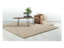 Meublorama Alfombra De Salón|Alfombra Infantil-Alfombra 150x80cm, diseño H008Y en color - Confort y elegancia para su interior. Beige