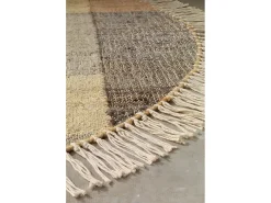 Alfombra De Salón-Alfombra yute lana y algodón 120x180 cm Multicolor