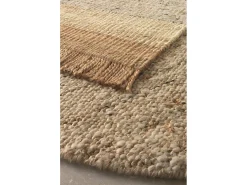 Alfombra De Salón|Alfombra Redonda-Alfombra yute y lana 120 cm diam. Marru00f3n