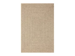 Alfombra De Salón-Alfombra ZIZUR apariencia de yute interior y exterior 120x170cm ES80708 Marru00f3n
