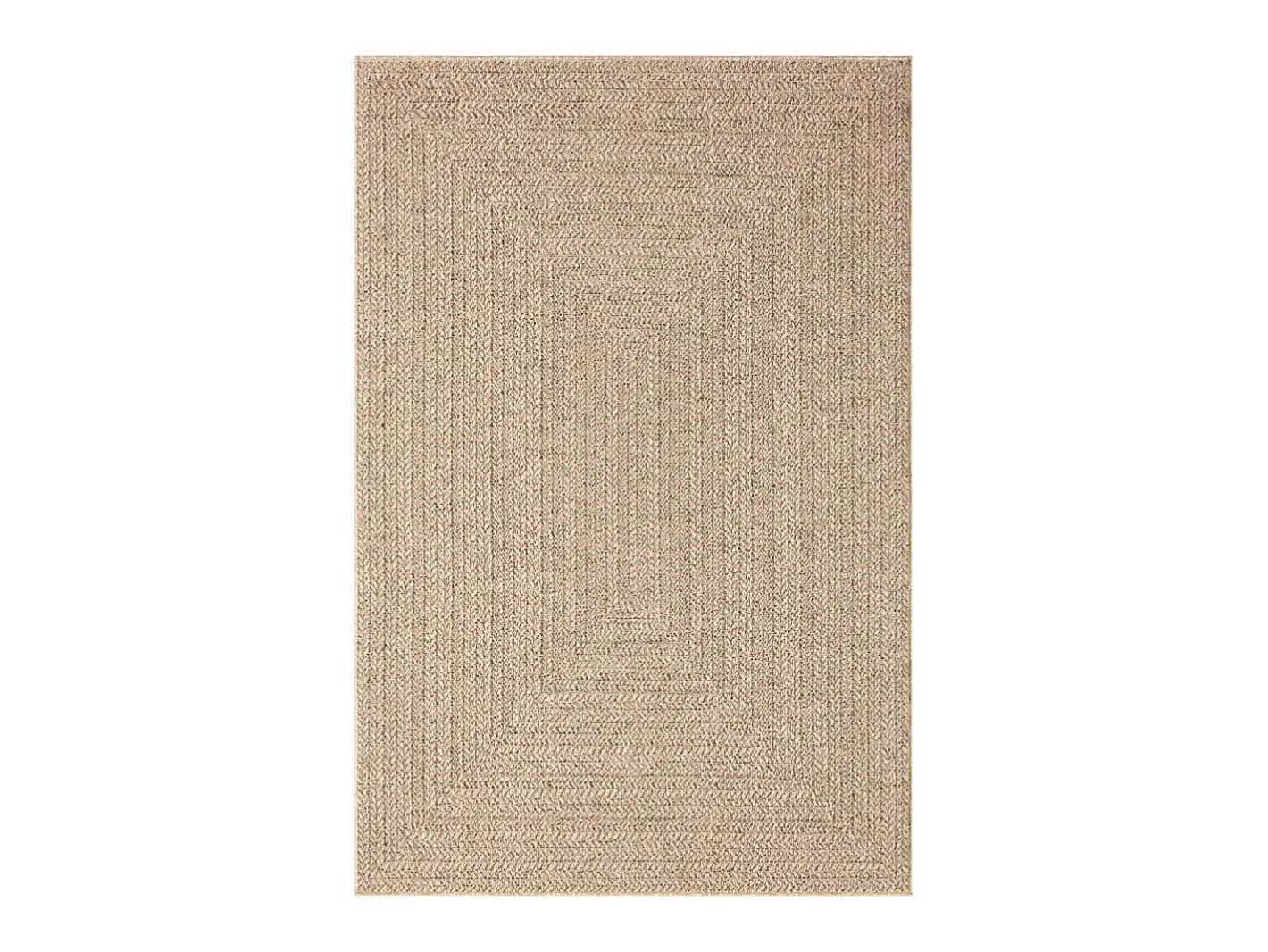 Alfombra De Salón-Alfombra ZIZUR apariencia de yute interior y exterior 120x170cm ES80708 Marru00f3n