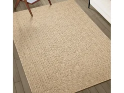 Alfombra De Salón-Alfombra ZIZUR apariencia de yute interior y exterior 120x170cm ES80708 Marru00f3n