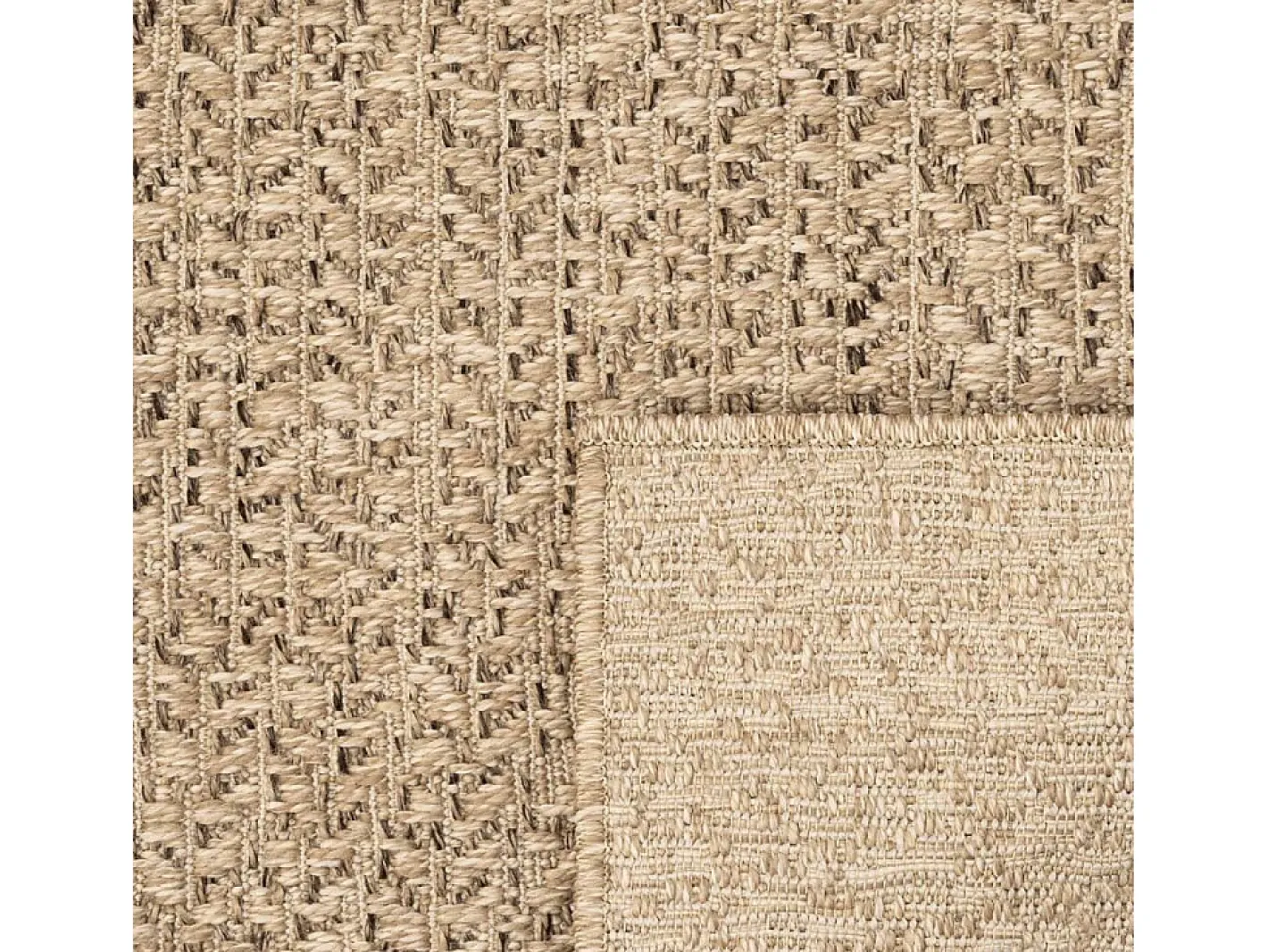 Clearance Clicnbuy Alfombra ZIZUR apariencia de yute interior y exterior 60x110 cm Marru00f3n