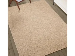 Clearance Clicnbuy Alfombra ZIZUR apariencia de yute interior y exterior 60x110 cm Marru00f3n