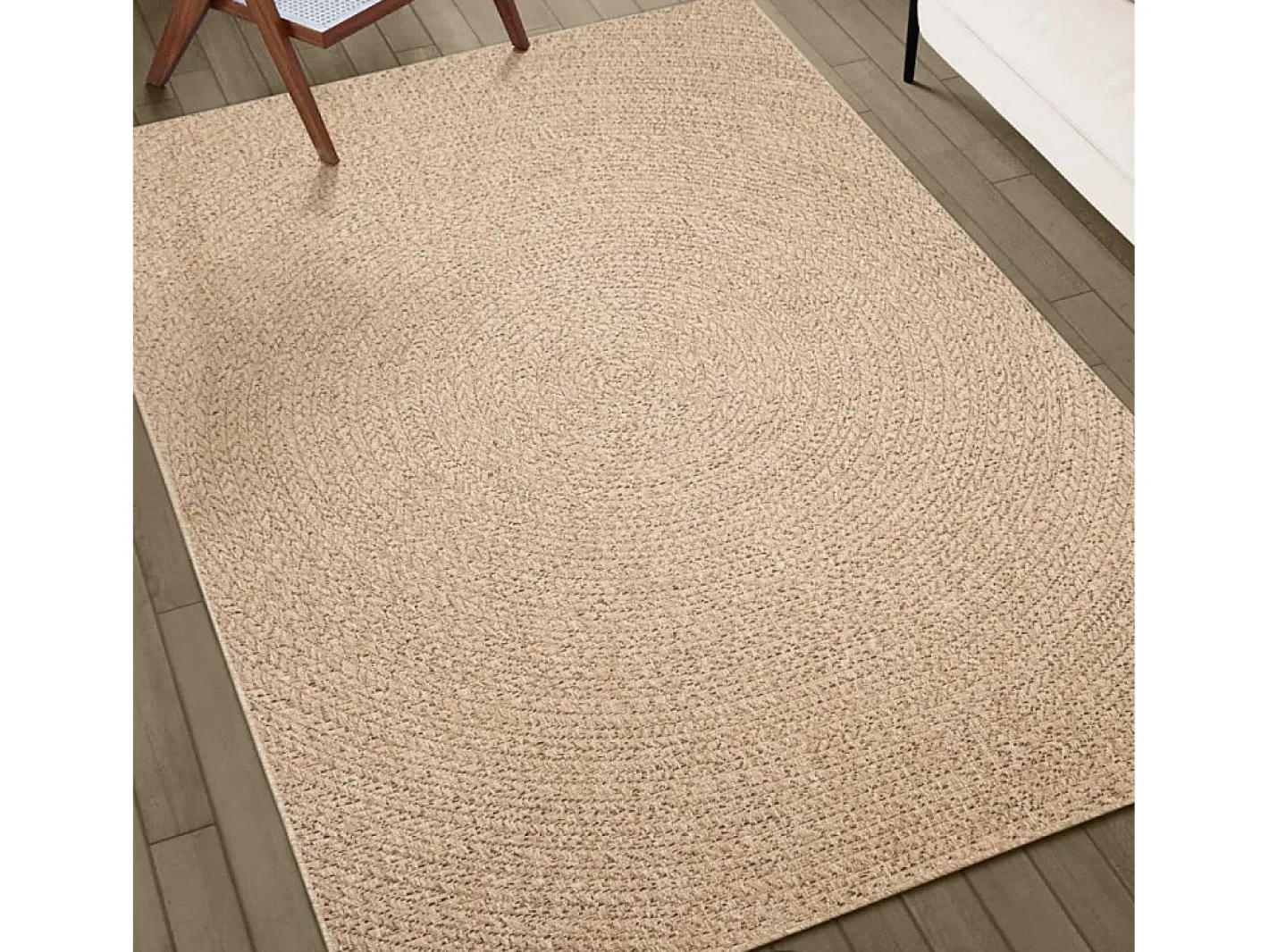 Clearance Clicnbuy Alfombra ZIZUR apariencia de yute interior y exterior 60x110 cm Marru00f3n