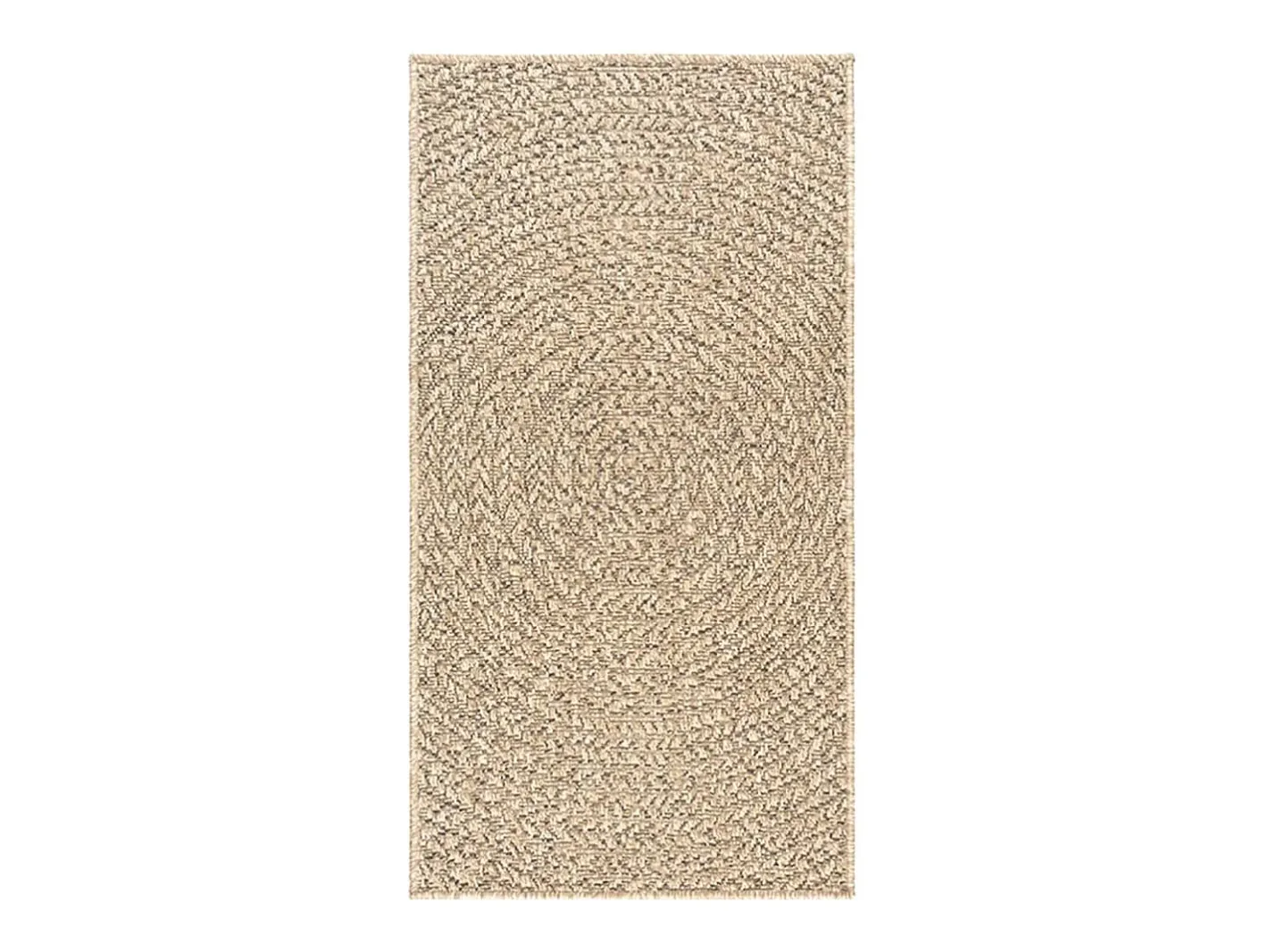 New Clicnbuy Alfombra ZIZUR apariencia de yute interior exterior 100x200 cm Marru00f3n
