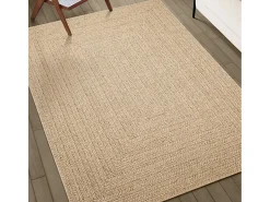 Alfombra ZIZUR apariencia de yute interior y exterior 200x290cm ES93195 Marru00f3n