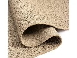 Alfombra De Salón-Alfombra ZIZUR apariencia de yute interior y exterior 160x150cm ES46836 Marru00f3n