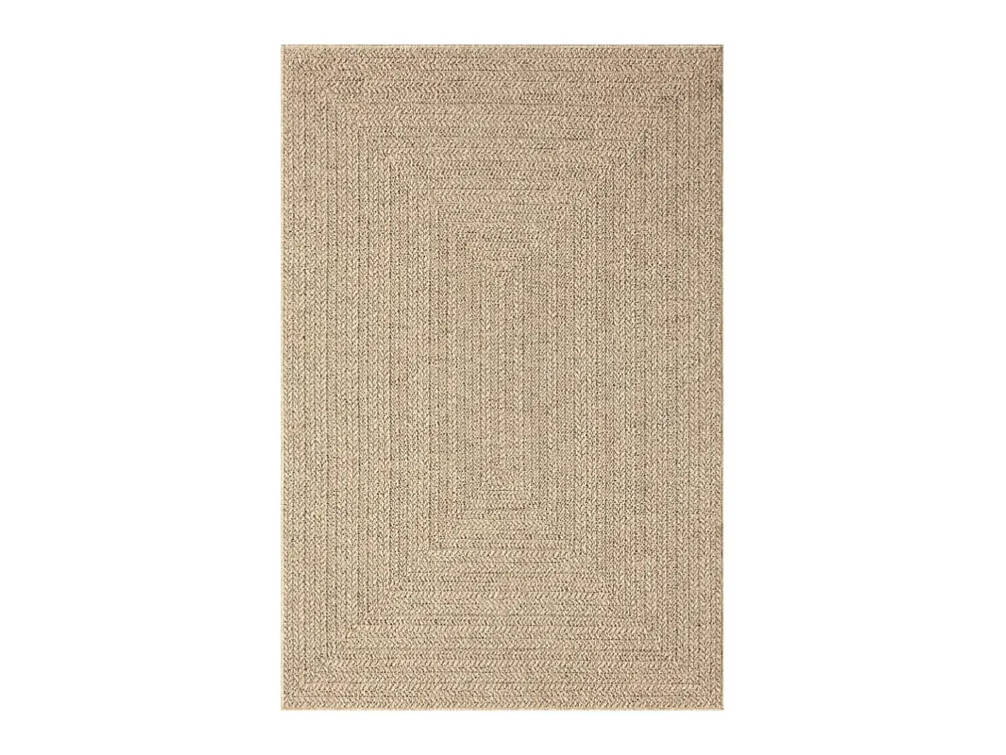 Alfombra ZIZUR apariencia de yute interior y exterior 140x200cm ES43516 Marru00f3n Discount