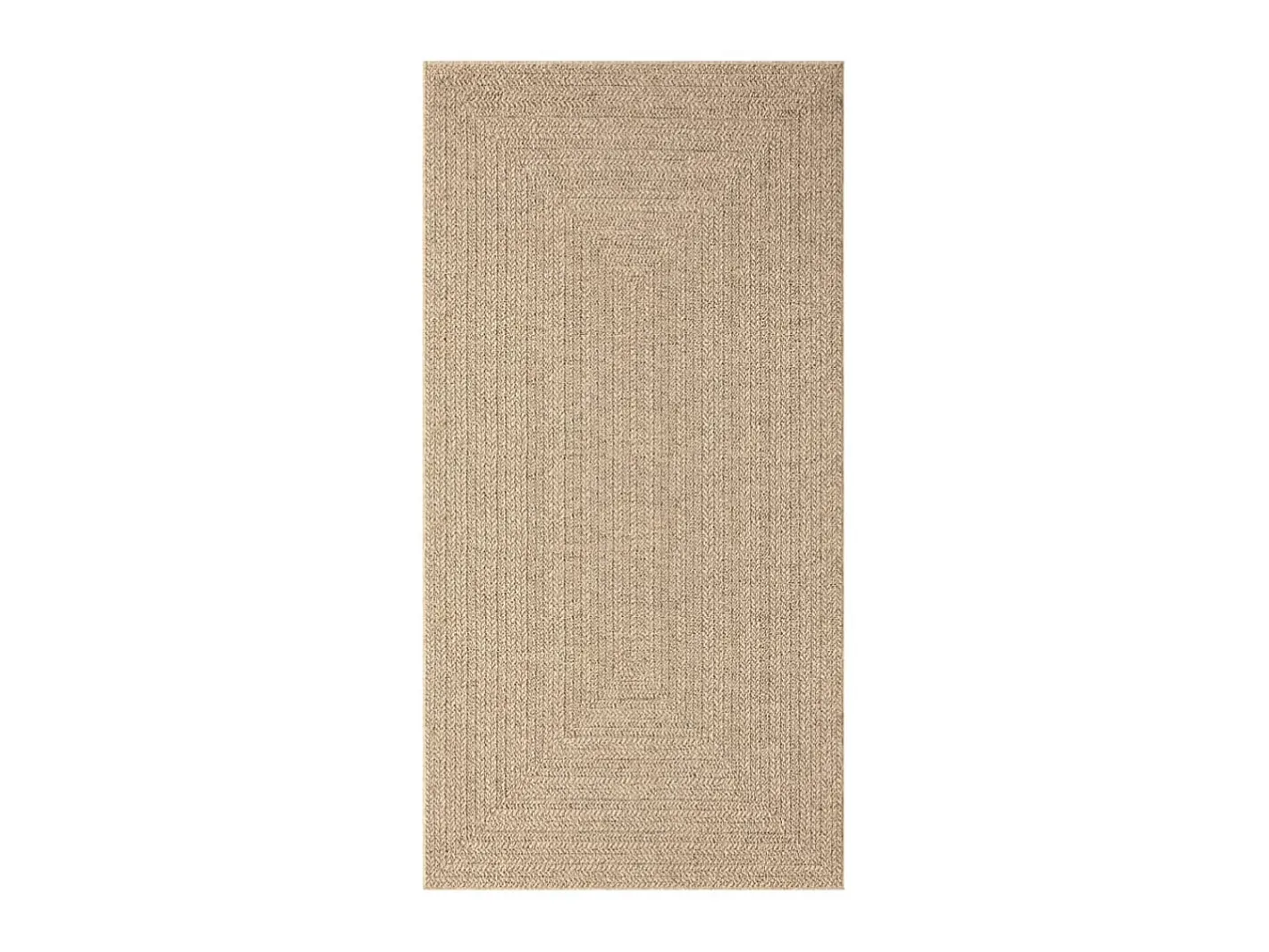 Alfombra De Salón-Alfombra ZIZUR apariencia de yute interior y exterior 80x150 cm ES92503 Marru00f3n