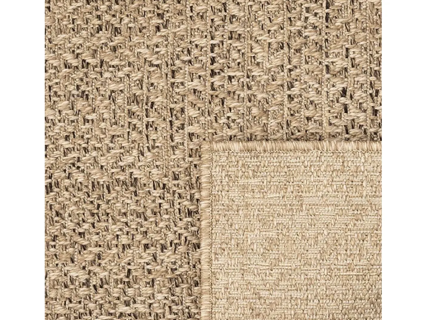 Clicnbuy Alfombra ZIZUR apariencia de yute interior y exterior 60x110 cm Marru00f3n Best