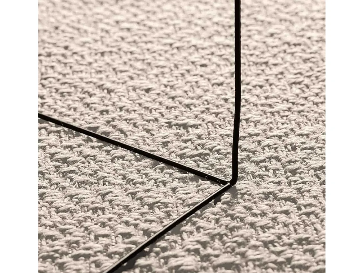 Alfombra De Cocina-Alfombra ZIZUR color crema 200x290 cm efecto yute interior y exterior Blanco