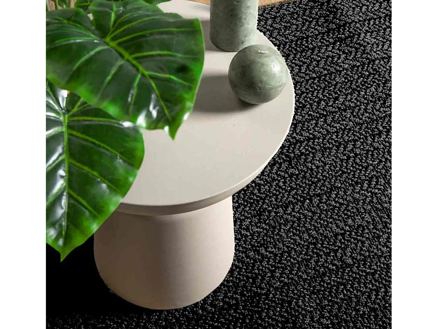 Alfombra De Cocina-Alfombra ZIZUR 200x290 cm aspecto yute interior exterior Gris