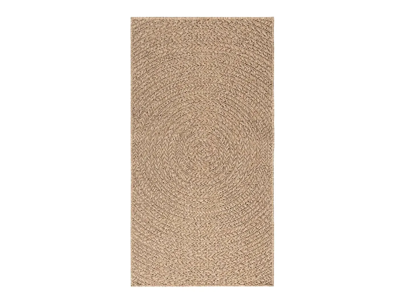 Alfombra De Cocina-Alfombra ZIZUR 80x150 cm efecto yute para interior y exterior Marru00f3n