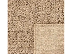 Alfombra De Cocina-Alfombra ZIZUR 80x200 cm efecto yute para interior y exterior Marru00f3n