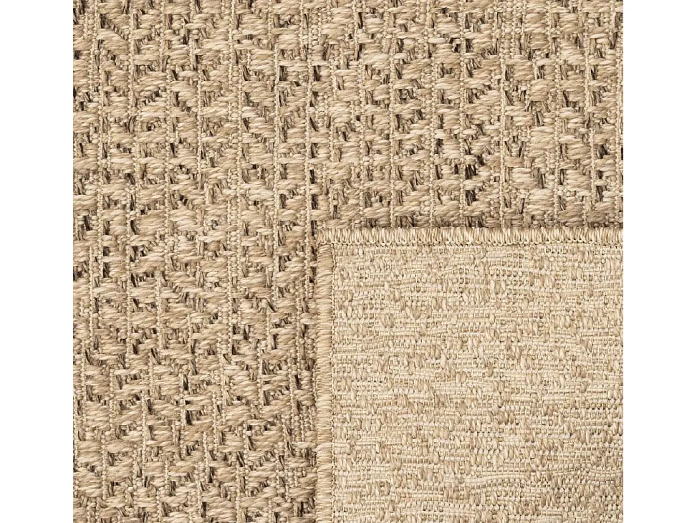 Clearance Alfombra ZIZUR 240x340 cm efecto yute para interior y exterior Marru00f3n
