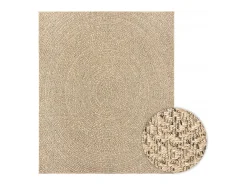 Clearance Alfombra ZIZUR 240x340 cm efecto yute para interior y exterior Marru00f3n