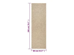 Alfombra ZIZUR 80x200 cm efecto yute para interior y exterior Marru00f3n