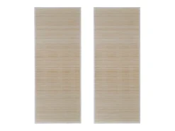 Alfombras rectangulares Bambú natural 2 uds 120x180 cm Beige Clearance
