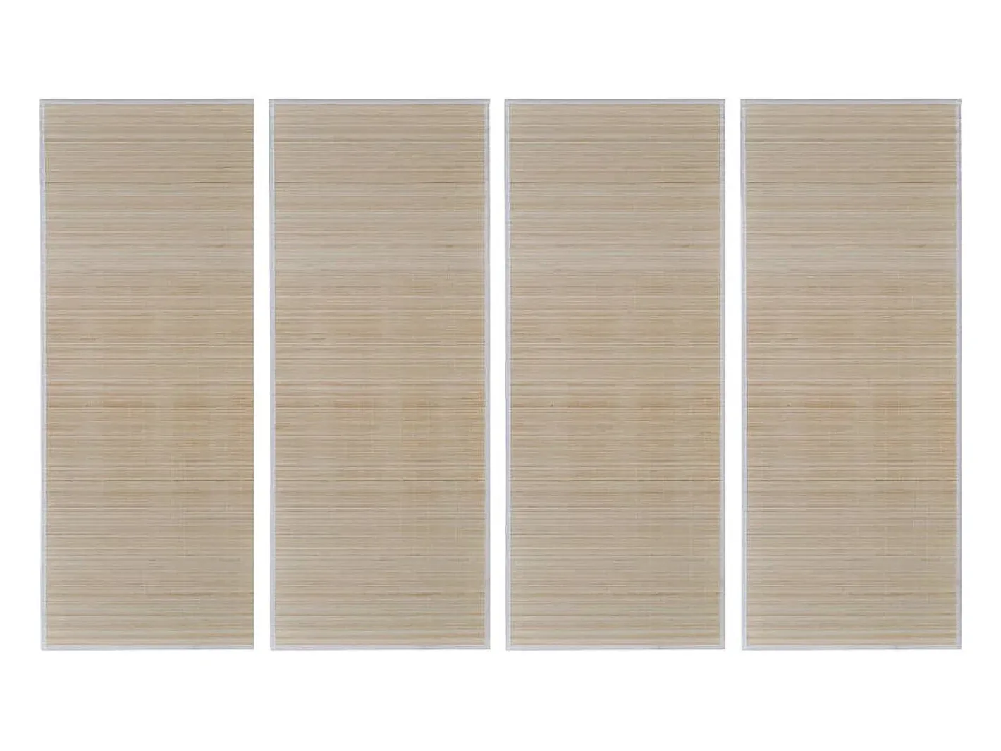 Online Alfombras rectangulares Bambú natural 4 piezas 120x180 cm Beige