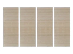 Clicnbuy Alfombras rectangulares de bambú natural 4 unidades 120x180 cm Beige Outlet