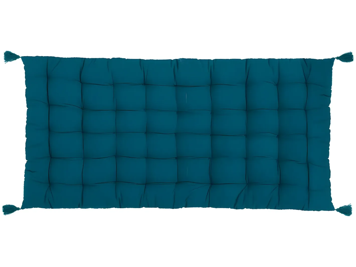 New Atmosphera Alfombrilla con borlas Azul verdoso