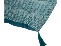 New Atmosphera Alfombrilla con borlas Azul verdoso