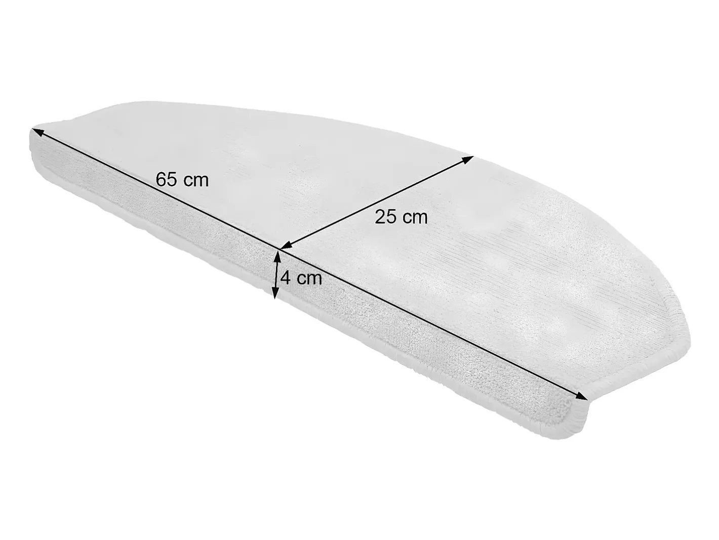 Clearance MCW Alfombrilla para escalones -G49 (juego de 15), media caña, burdeos Granate