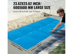 Alfombra De Salón-Almohadilla de Estampado para Hormigón SucceBuy, 61 x 61 cm, Piel Texturizada en Poliuretano Azul