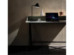 Homemania Lámpara De Mesa-Antares - Lámpara de mesa LED de metal Negro