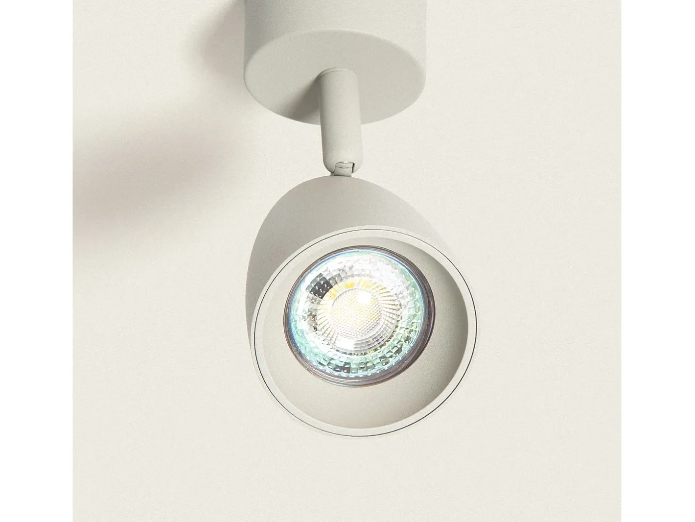 Ledkia Aplique Aluminio Circular Adrien 1 Foco Piedra Gris