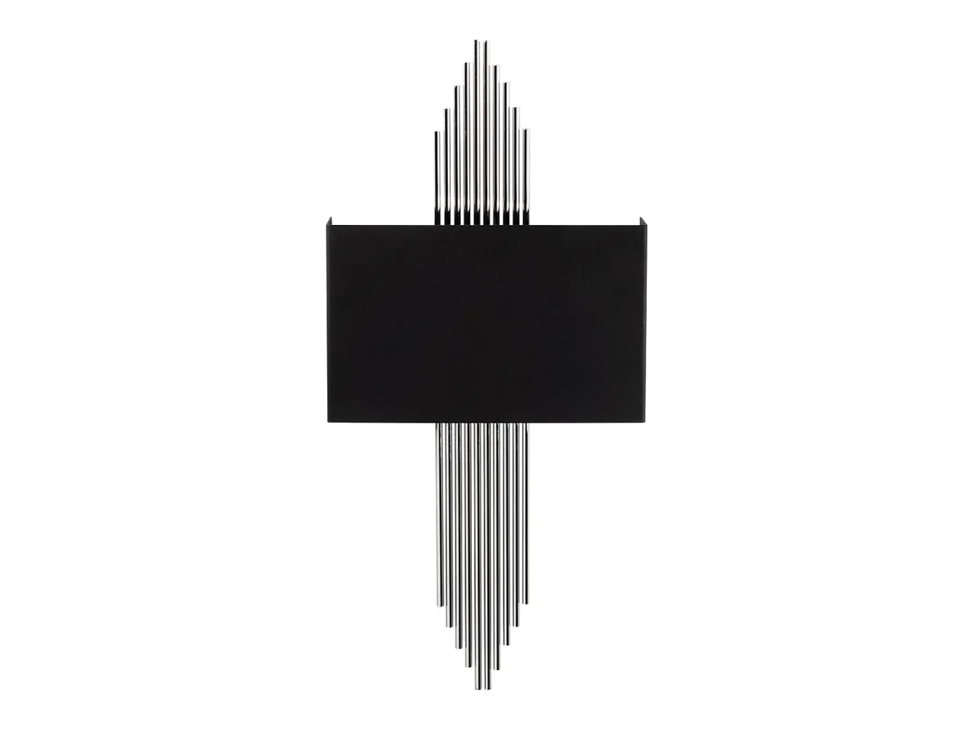 Discount OZAIA Aplique art déco en metal negro y plateado - L. 22 x Alt. 75 cm - SANGARIUS Negro / Plateado