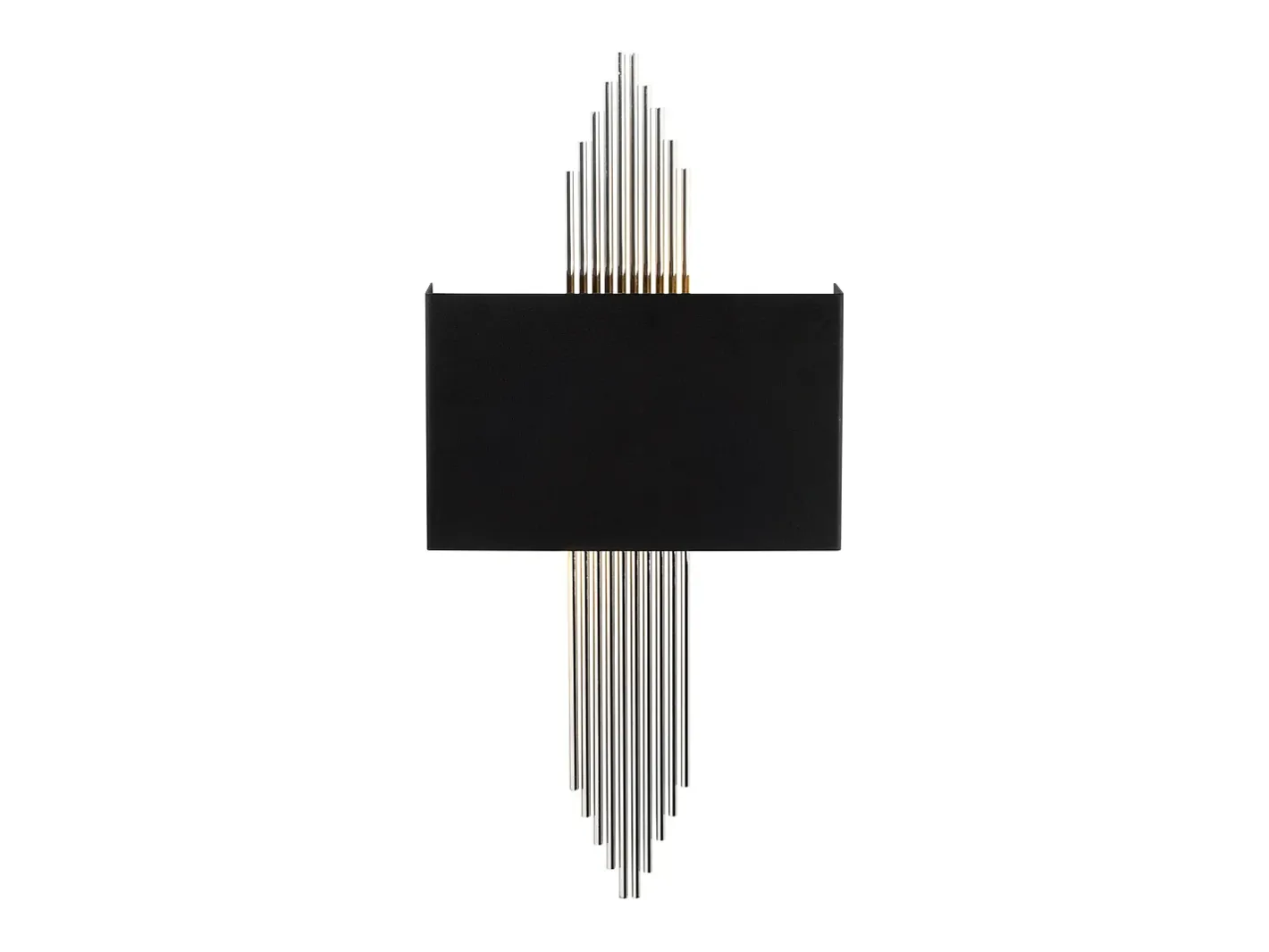 Discount OZAIA Aplique art déco en metal negro y plateado - L. 22 x Alt. 75 cm - SANGARIUS Negro / Plateado