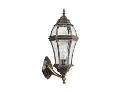 AKUNADECOR Iluminación Exterior-Aplique Becrux Para Exterior Aluminio Dorado Ip44 Negro