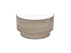 Online AKUNADECOR Aplique Con Detalle En Color Gris Modelo Doble Smile Madera Marru00f3n