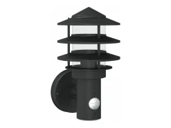 Aplique de exterior con sensor acero inoxidable ES208023 Negro Discount