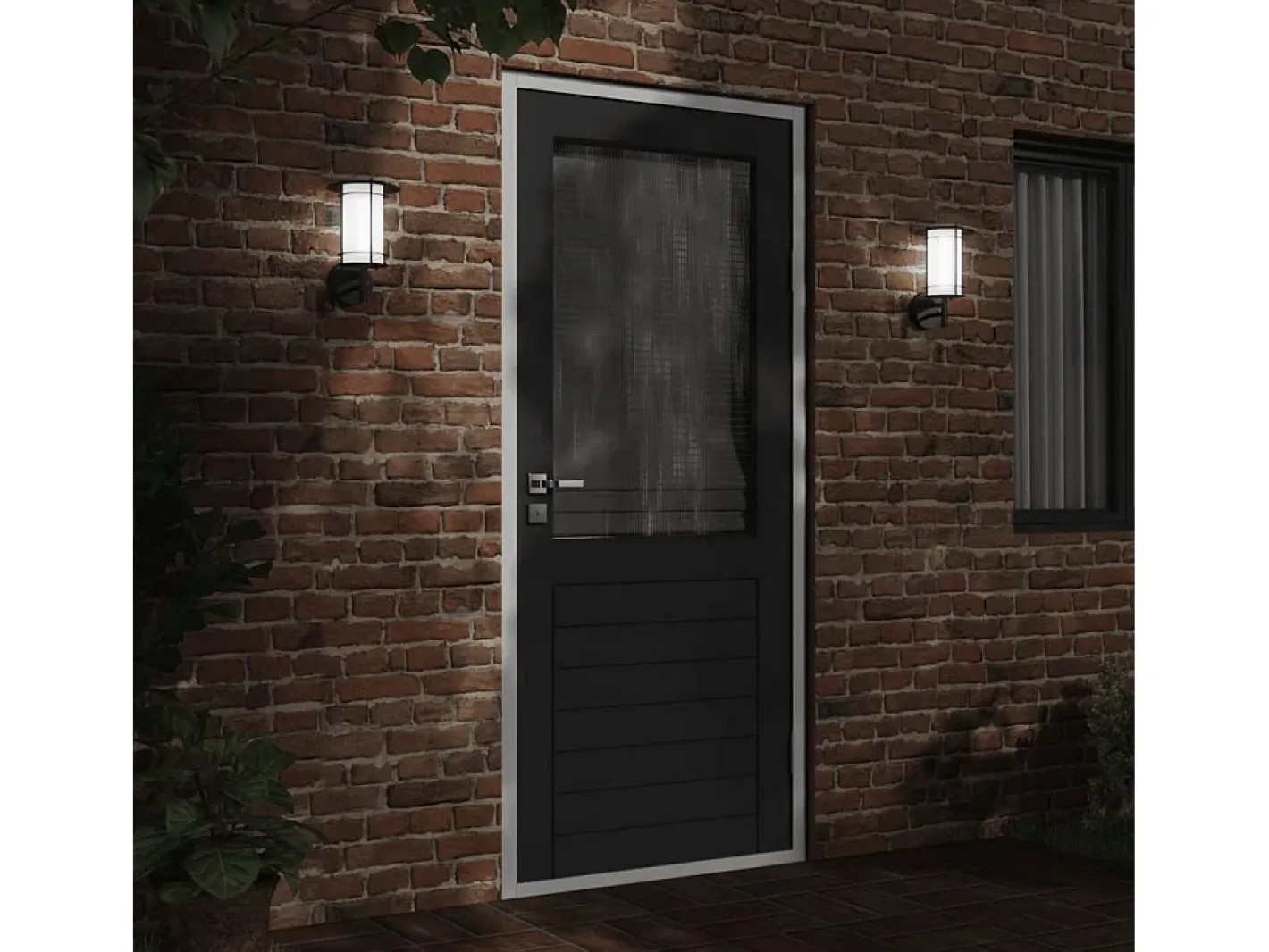 Discount Aplique de exterior de acero inoxidable ES451404 Negro