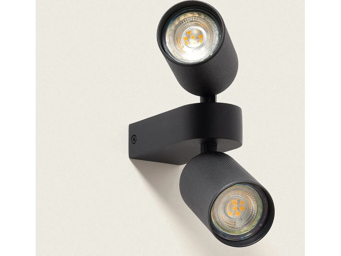 Ledkia Aplique de Pared Aluminio Aritz 2 Focos Negro Sale