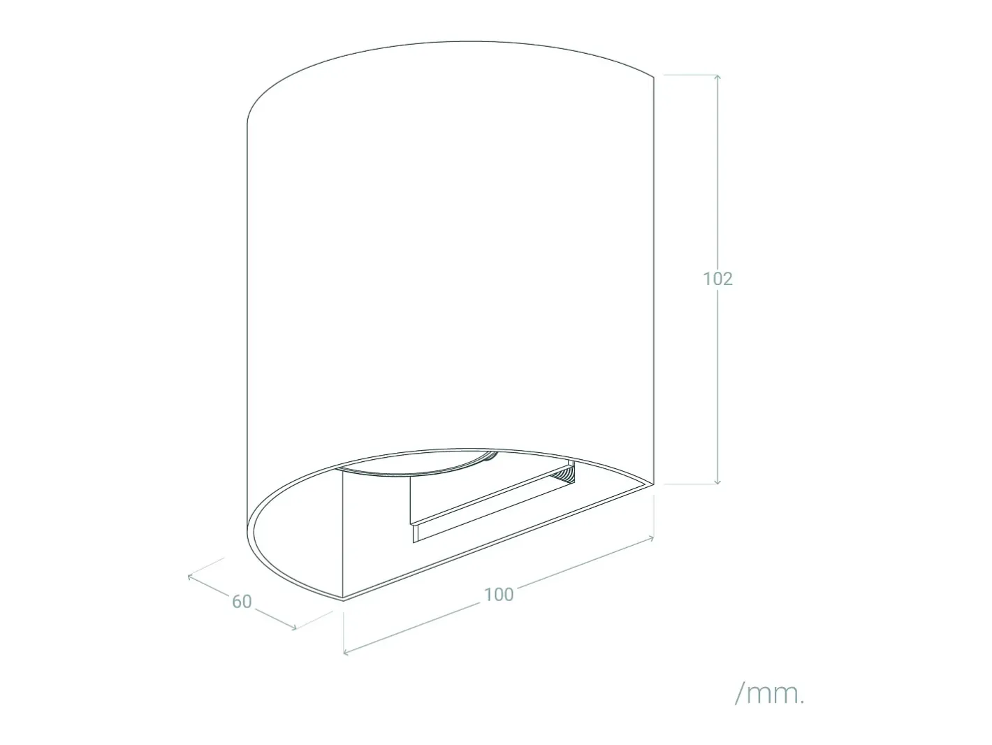 Ledkia Plafón-Aplique de Pared Aluminio Adonai Blanco