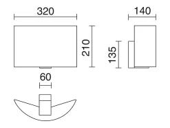 New Aplique de pared Amsterdam de estilo clásco- Alt. 21 cm - interior- acero y niquel satinado- pantalla algodón marrón- E27 Ø45 Máx. 40W- IP20 Marru00f3n